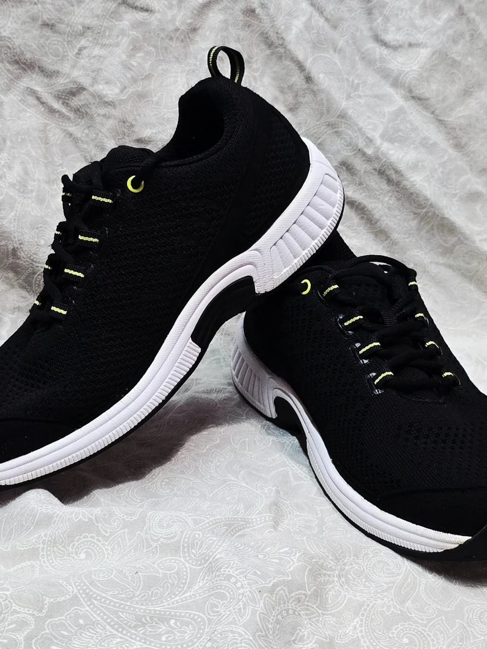 Orthofeet Coral 981 Biofit Women's Black Knit Athletic Sneakers Shoes Size 10 B